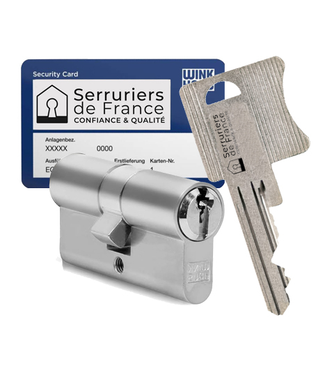 Cylindre européen autocassant Locxis Serruriers de France® - 3 clés brevetées